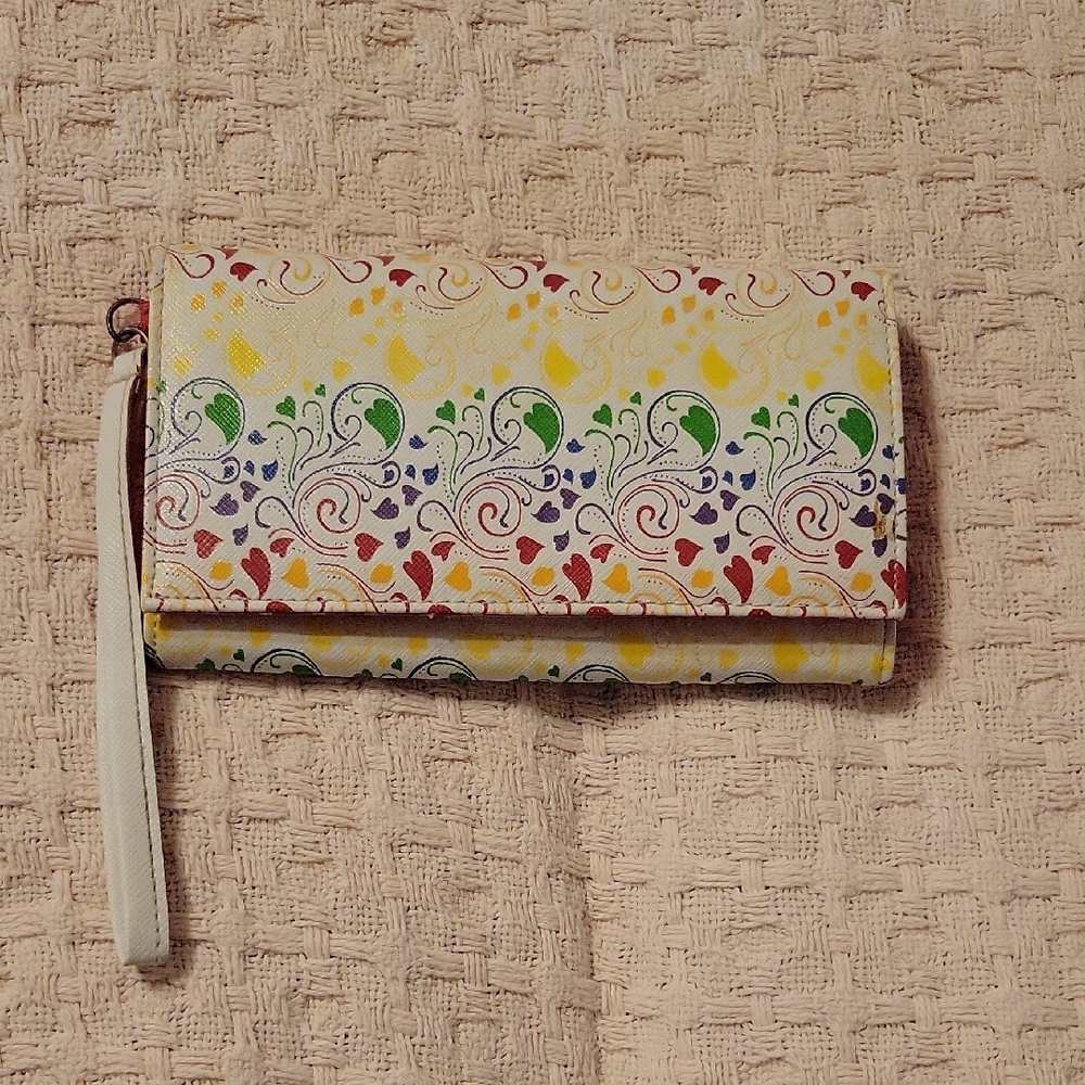 Vibrant Yellow and Green Lace Wristlet Clutch